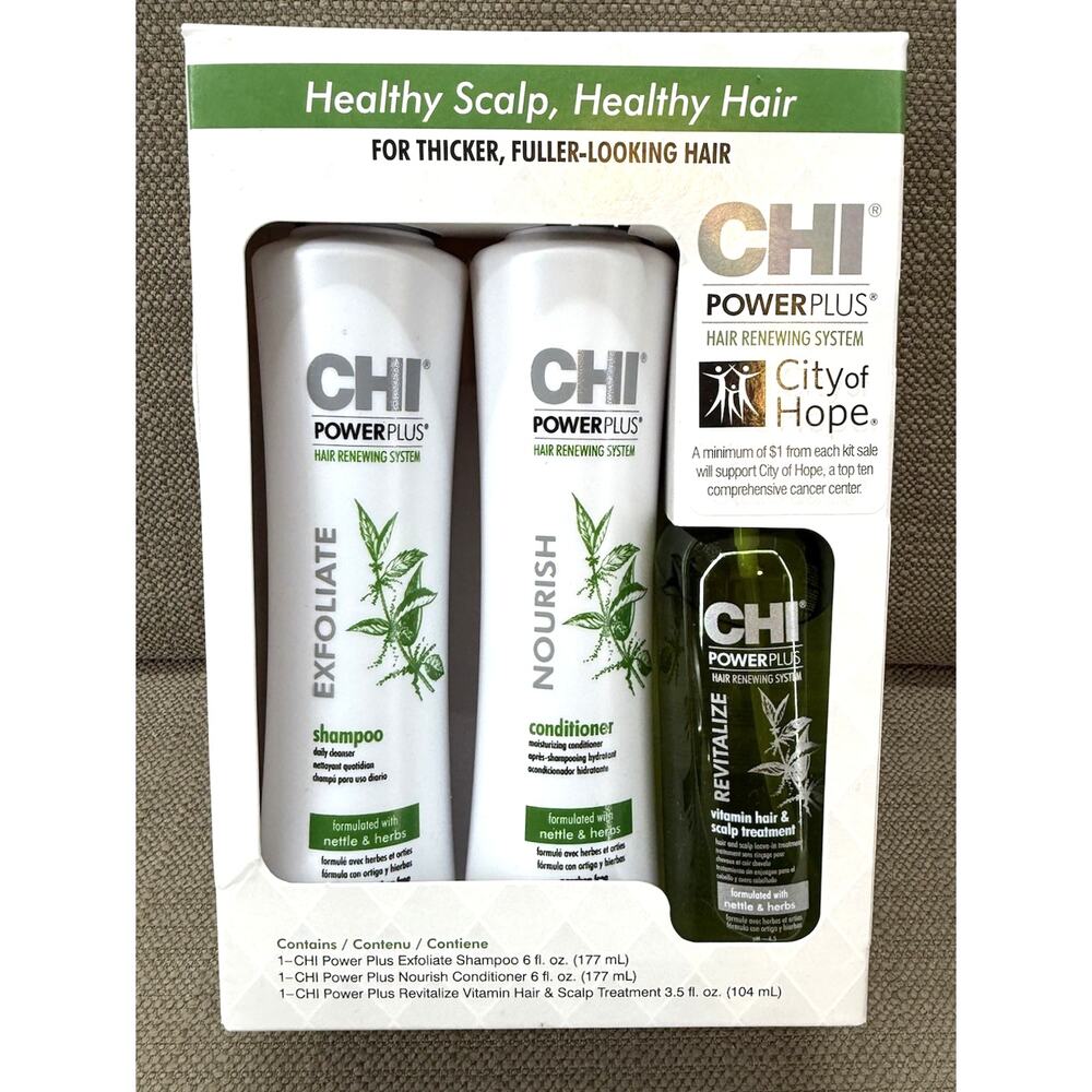 CHI PowerPlus Hair Renewing System Starter Kit Shampoo Conditioner New Box